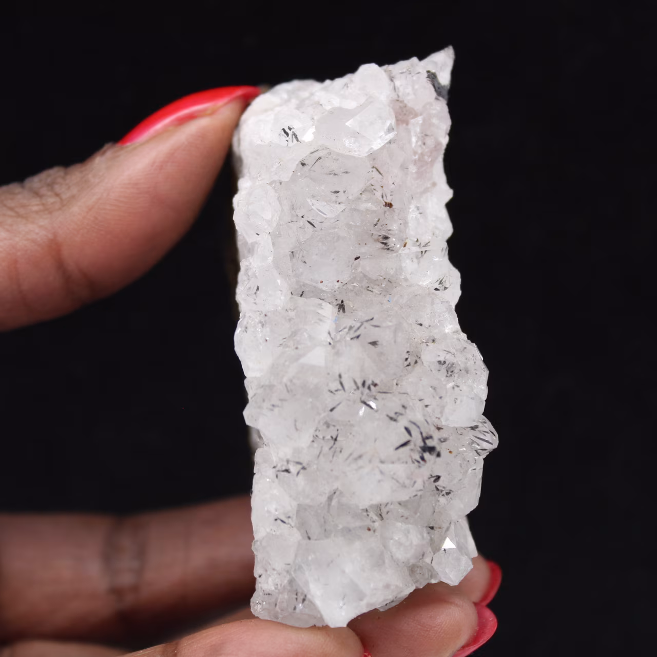 Marokkanische Goethit-Quarzkristalle, kleine 120g Druse