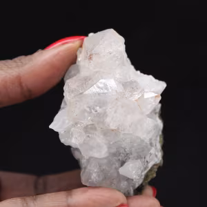 Kleiner Stein aus Quarz und Goethit, Kristalle aus Marokko