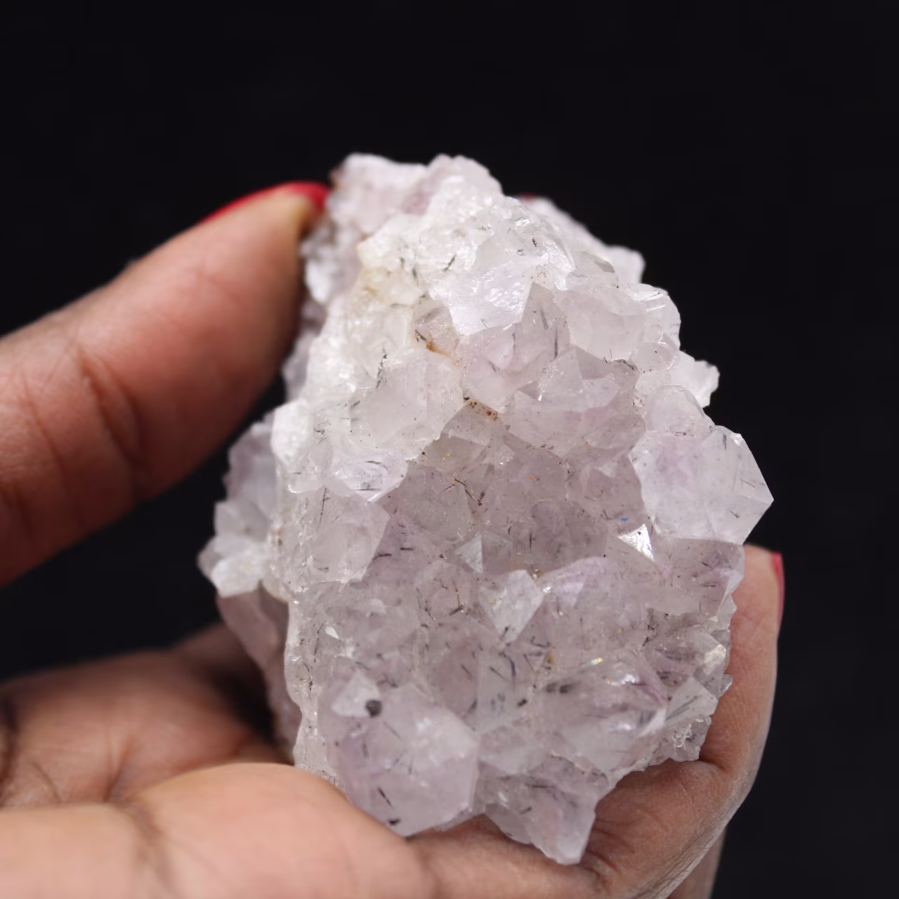 Kleiner Quarz mit Goethit, Sammlerstein aus Marokko