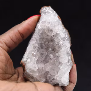Quarz- und Goethit-Drusen, marokkanischer Naturstein, 225 g