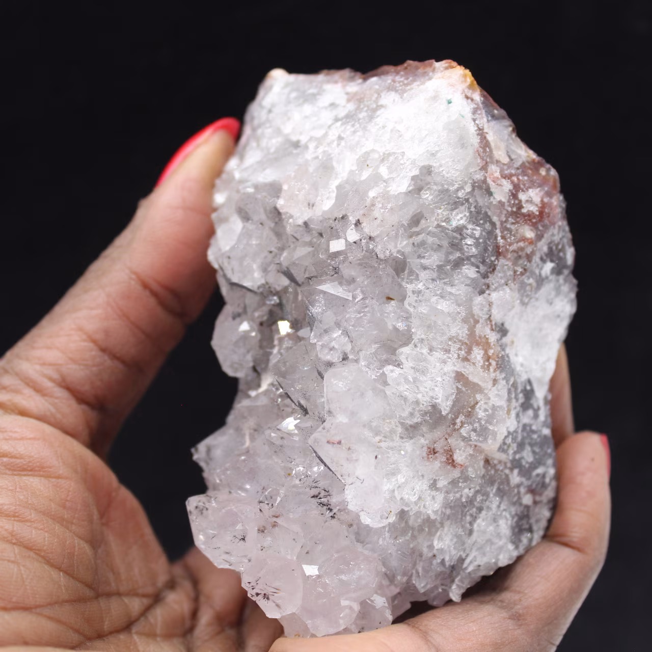 Kleines Exemplar von Goethitquarz, Rohkristalle aus Marokko