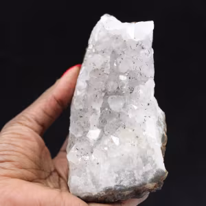 Quarz- und Goethit-Exemplar aus Marokko, Filamentgeode