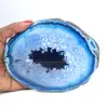 Natürlich geschnittener blauer Achat aus Brasilien - 0