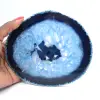 Scheibe blauer Achat aus Brasilien für eine Mineraliensammlung - 0