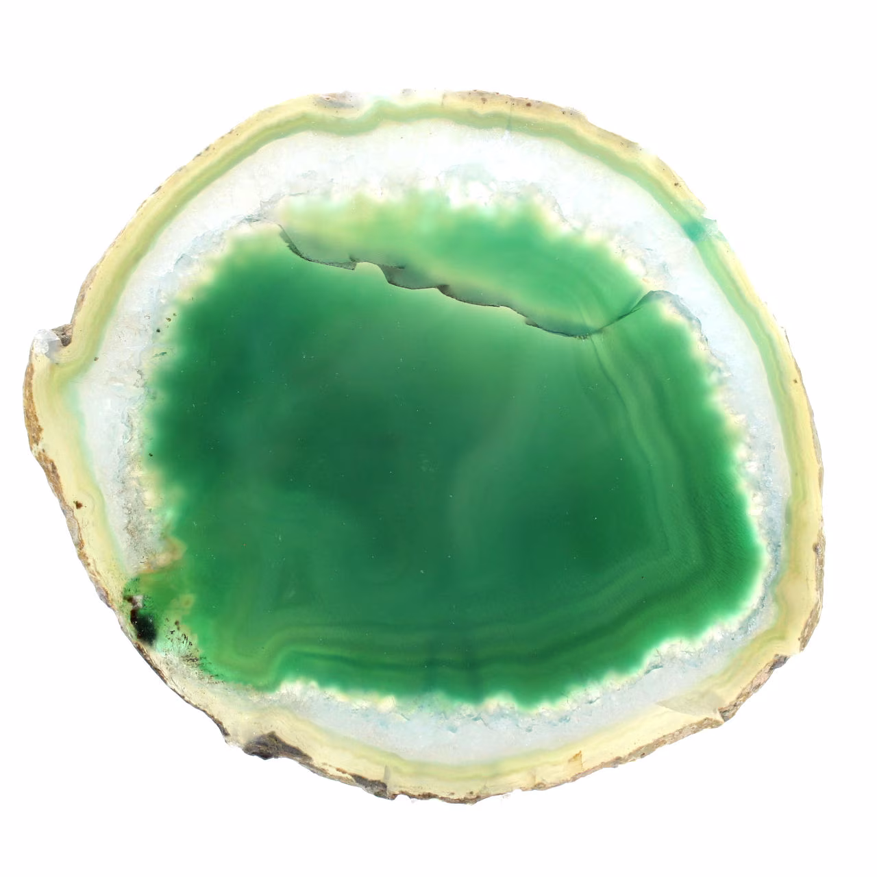Grüne Achatscheibe – Mineraliensammlung Brasilien 210 g