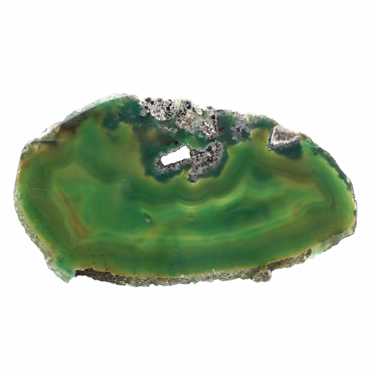Grüne Achatscheibe – Naturstein, 225 g, Brasilien