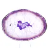 Scheibe aus violettem Achatmineral – Herkunft: Brasilien - 0