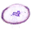 Scheibe aus violettem Achatmineral – Herkunft: Brasilien - 1