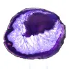 Steindekoration: Scheibe aus violettem brasilianischem Achat - 0