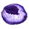 Steindekoration: Scheibe aus violettem brasilianischem Achat - 1