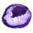 Steindekoration: Scheibe aus violettem brasilianischem Achat