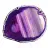 Brasilianisches Achat-Exemplar, violette Scheibe