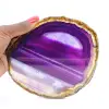 Natursteinobjekt: Scheibe aus violettem Achat - 3