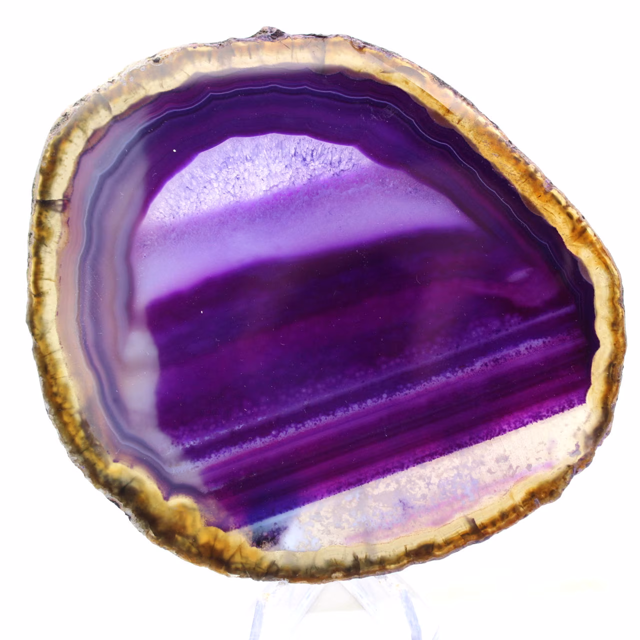 Natursteinobjekt: Scheibe aus violettem Achat