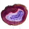 Brasilianischer Achat, violette Ziersteinscheibe - 1