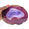 Brasilianischer Achat, violette Ziersteinscheibe - 3
