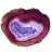 Brasilianischer Achat, violette Ziersteinscheibe