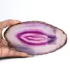 Violette Achat-Mineralienplatte, brasilianischer Herkunft - 3