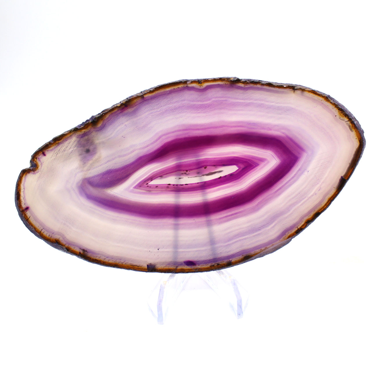 Violette Achat-Mineralienplatte, brasilianischer Herkunft