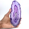 Mineralienverzierung: Scheibe brasilianischer violetter Achat - 3