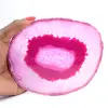 Ausschnitt aus poliertem, rosa gefärbtem Achat - 3