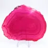 dekorative rosafarbene Achatscheibe - 1