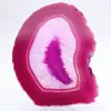 Natürlich rosa gefärbte Achatscheibe - 0