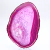 Dekorative Scheibe aus gefärbtem rosa Achat - 1