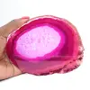 Dekorative Scheibe aus gefärbtem rosa Achat - 3