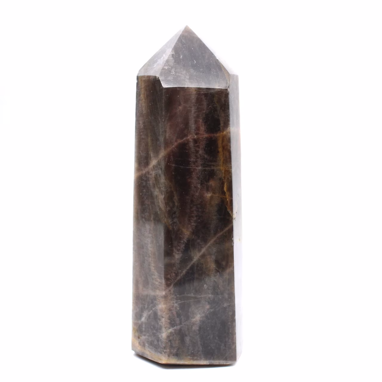 Natürliches Mikroklinprisma – Schwarzer Mondstein aus Madagaskar