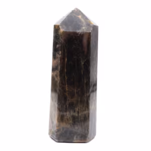 Großes schwarzes Mondsteinprisma – Mikroklin aus Madagaskar