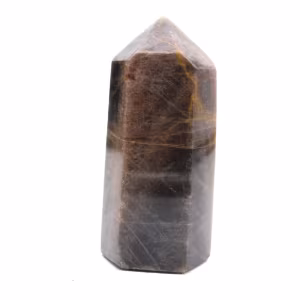 Geometrisches Mikroklinprisma – Seltener schwarzer Mondstein