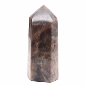 Madagaskar-Mikroklin-Prisma – Reiner schwarzer Mondstein