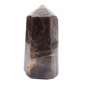 Schwarzer Mondsteinprisma aus Madagaskar – dichter Mikroklin