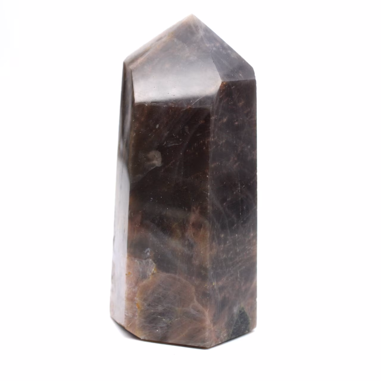 Schwarzer Mondsteinprisma – Kalibrierter Madagaskar-Mikroklin