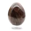 Schwarzes Mondstein-Ei - Mikrokline - 0