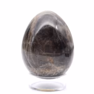 Schwarzes Mondstein-Ei 145 g