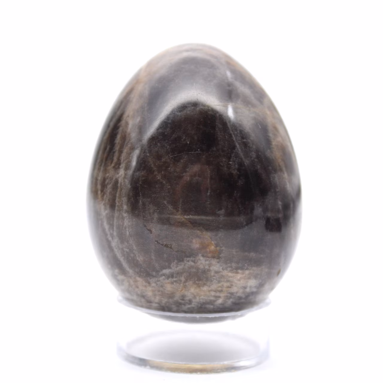 Schwarzes Mondstein-Ei 145 g