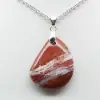 Anhänger aus geologischem rotem Jaspis - 0