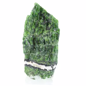 Rohes finnisches Chromerdiopsid, grünes Mineralexemplar, 120 g
