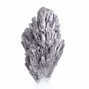 Cyanite noire du Brésil, pièce brute sur support acrylique 30 g