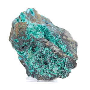 Chilenischer Brochantit: Rohmineral auf Ganggestein und Grundgebirge