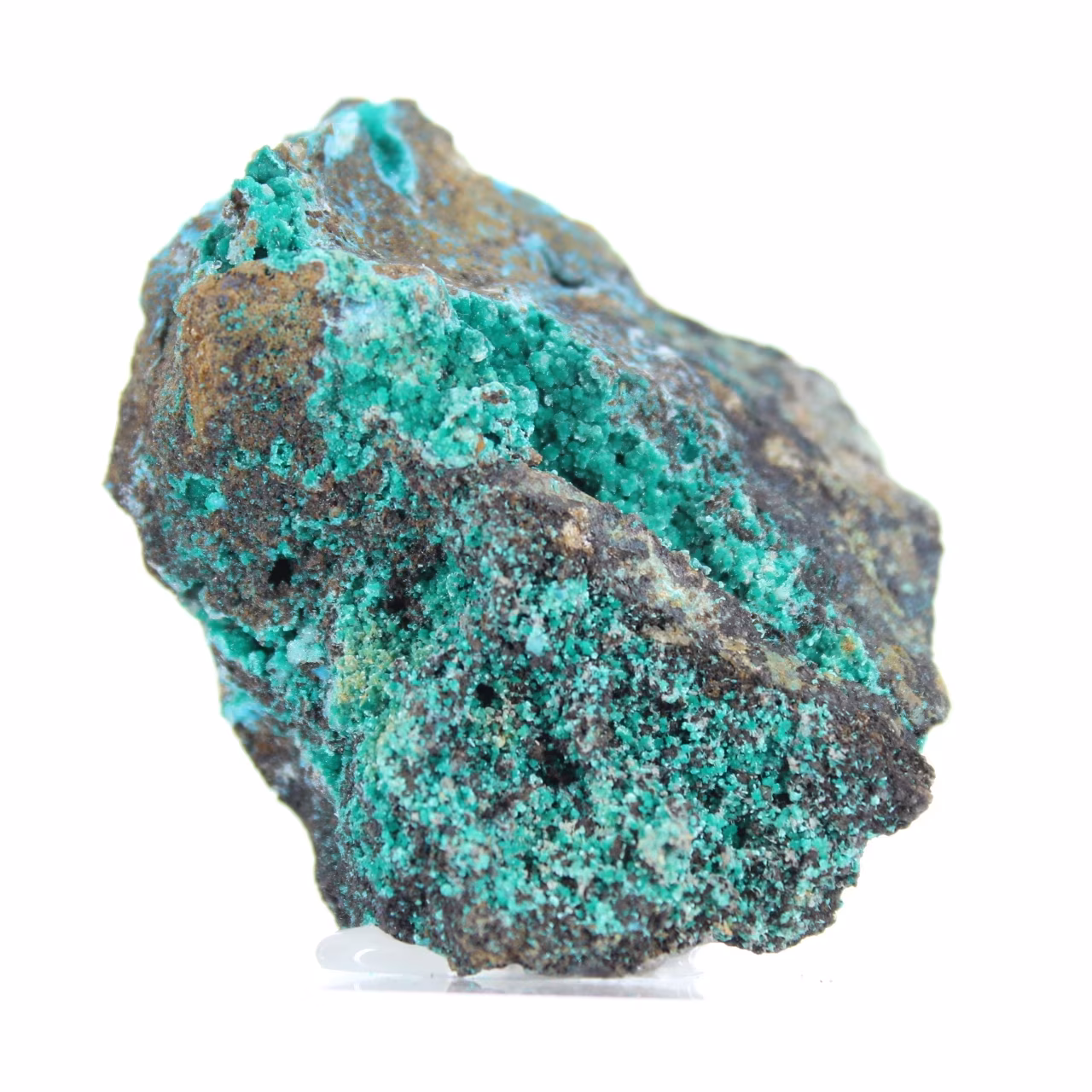 Chilenischer Brochantit: Rohmineral auf Ganggestein und Grundgebirge