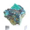 Grünes Brochantit-Mineralogieexemplar aus Chile auf einem Sockel - 2