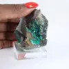 Rohes grünes Brochantit-Mineral aus Chile auf Ganggestein - 1