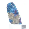 Chalcopyrite mexicaine sur socle, agrégats aux reflets irisés - 3