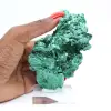 Großes Aggregat aus nadeliger Malachit aus der DR Kongo auf Acrylsockel - 7