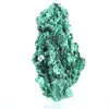 Schlanke faserige Malachit aus der DR Kongo, authentisches Mineral auf Sockel - 4