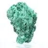 Natürliche grüne Malachit aus dem Kongo als faseriges Aggregat, auf Sockel - 2