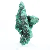 Malachit aus dem Kongo mit faseriger Struktur, Mineralexemplar auf Sockel - 2